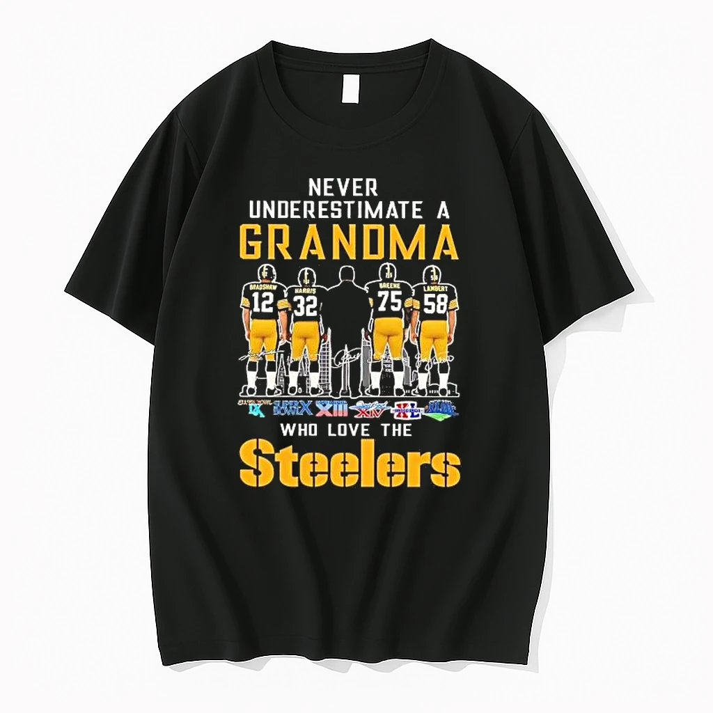 Whatwillwear Hoopoetees 20251225_094923 61_never Underestimate A Grandma Love Pittsburgh Steelers Skyline Signatures Shirts