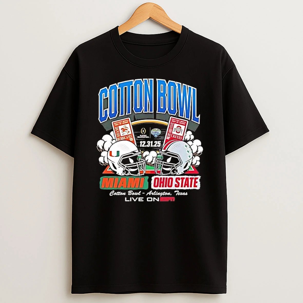 Whatwillwear Hoopoetees 20251225_094923 61_ohio State Buckeyes Vs Miami Hurricanes 2025 Cotton Bowl Head To Head Tickets Shirts