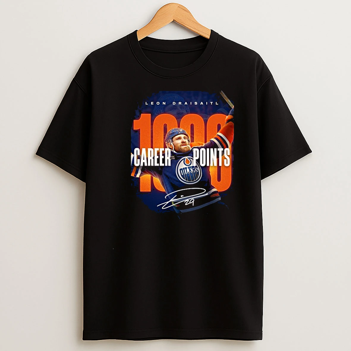 Whatwillwear Teeextra 20251217_121133 8_congratulations Leon Draisaitl Team Edmonton Oilers Reach 1000 Nhl Career Points Shirts