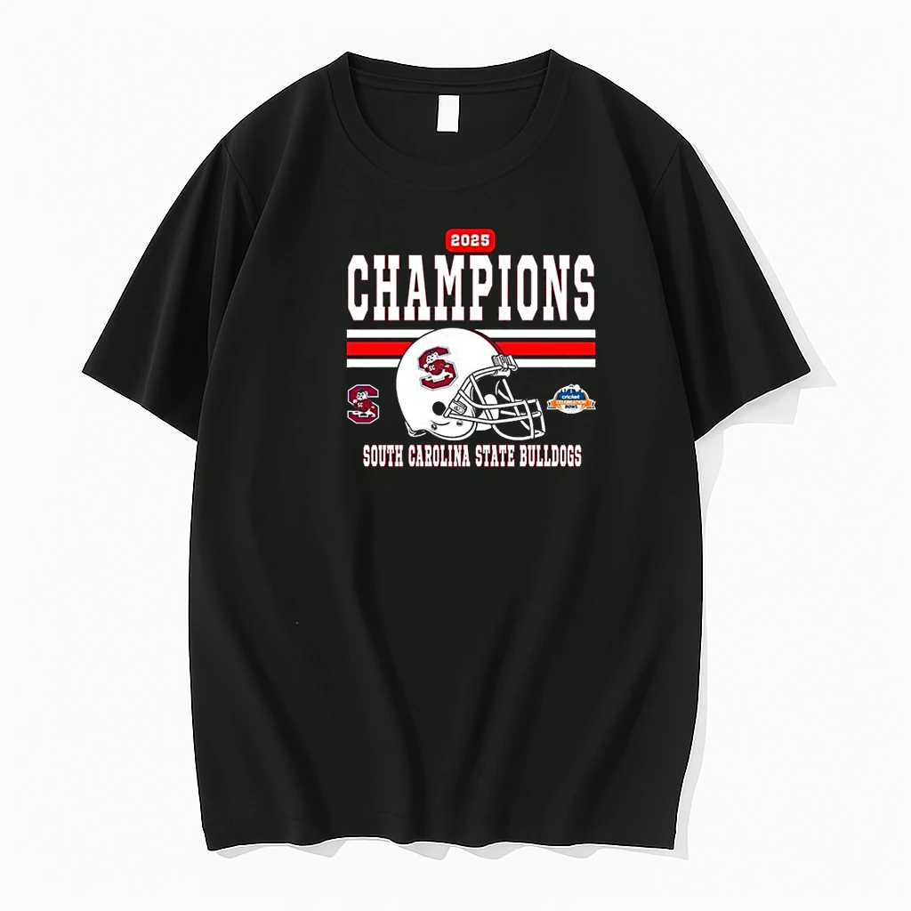 Whatwillwear Teeextra 20251217_123045 40_south Carolina State Bulldogs Football Named To Champions 2025 Cricket Celebration Bowl Helmet Shirts
