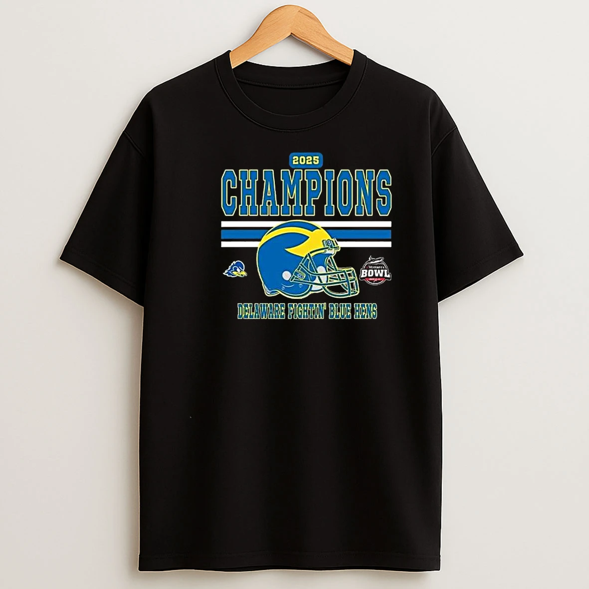 Whatwillwear Teeextra 20251219_121242 48_celebrates 68 Ventures Bowl 2025 Champions Delaware Fightin Blue Hens To The Champions 2025 68 Ventures Bowl Helmet Shirts