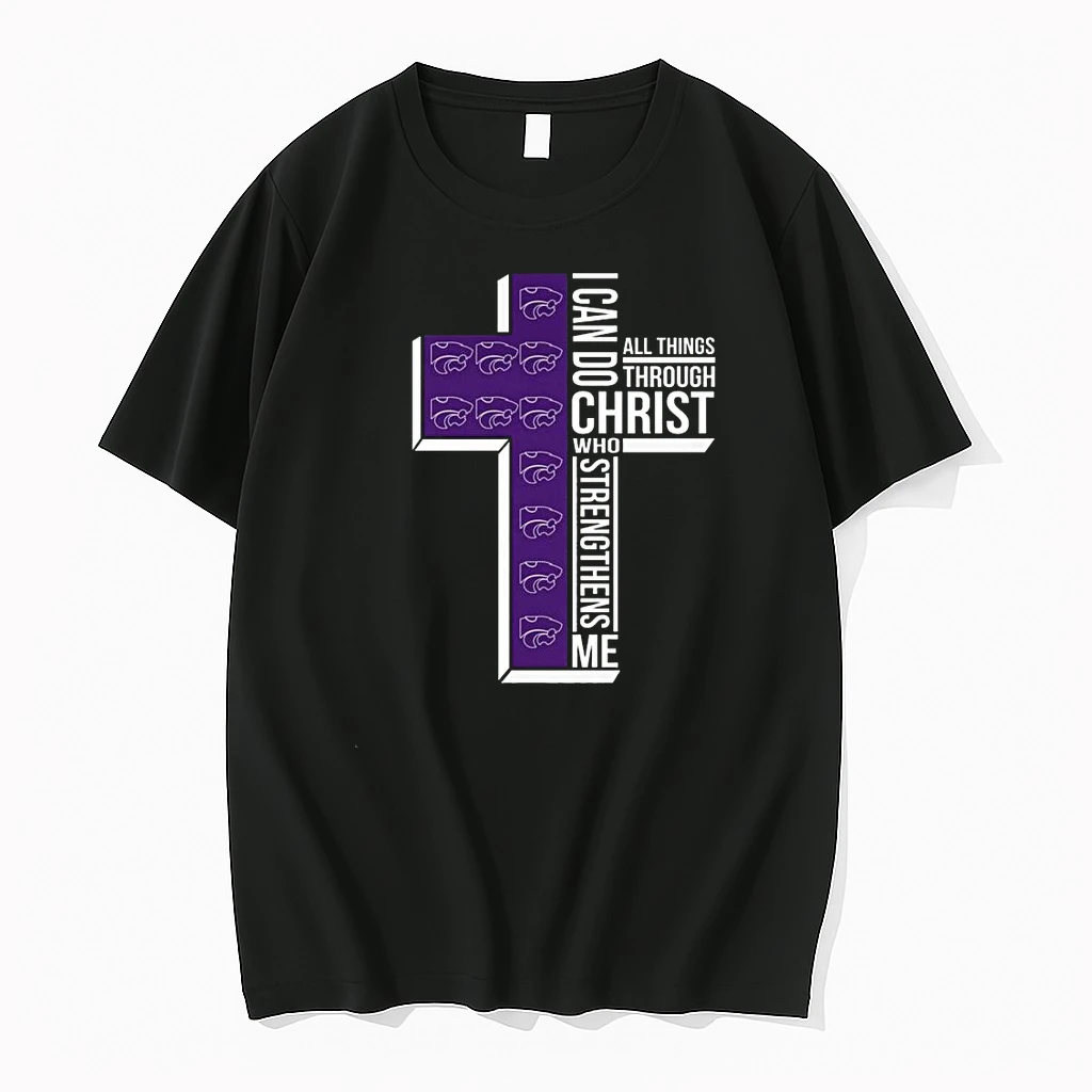 Whatwillwear Teeextra 20251219_121242 48_kansas State Wildcats I Can Do All Things Through Christ Who Strengthens Me Cross Shirts