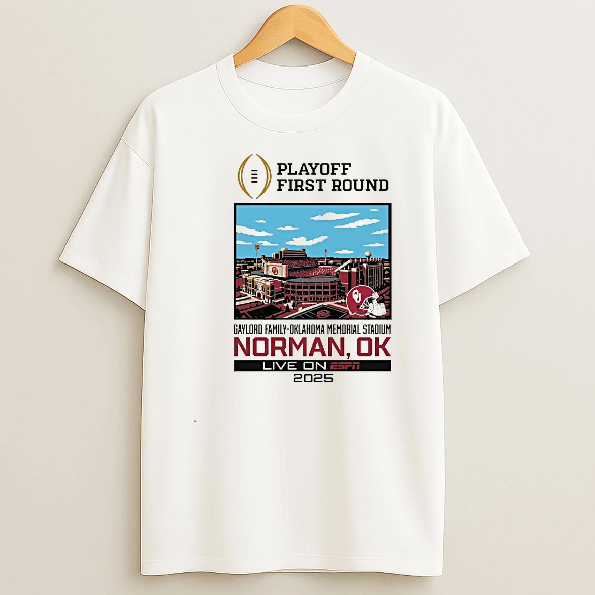 Whatwillwear Teeextra 20251219_232316 69_cfp 2025 26 Oklahoma 1st Round Live From Gaylord Family Oklahoma Memorial Stadium Shirts