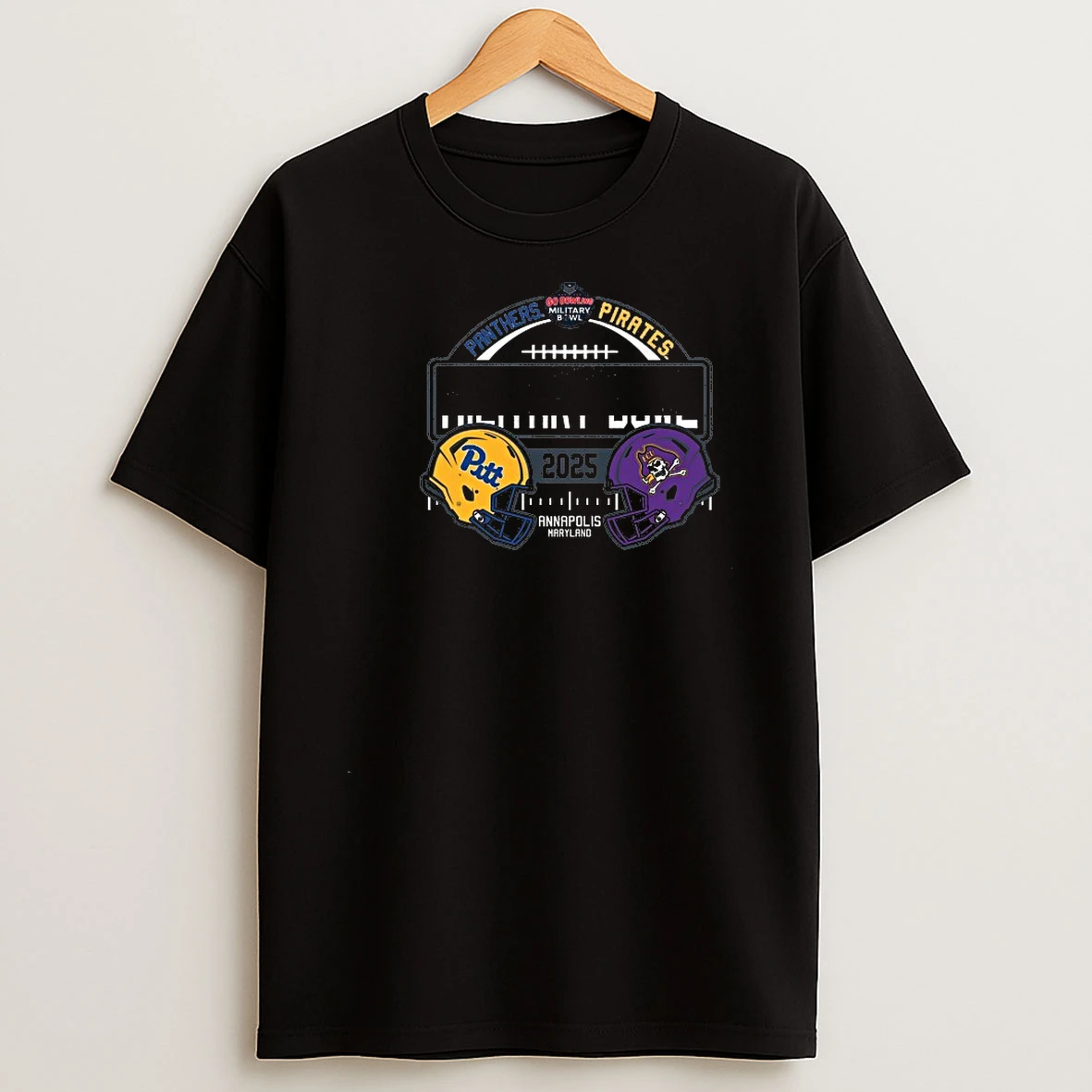 Whatwillwear Teeextra 20251219_232316 69_pitt Panthers Vs Ecu Pirates Go Bowling Military Bowl 2025 Annapolis Maryland Head To Head Helmets Shirts