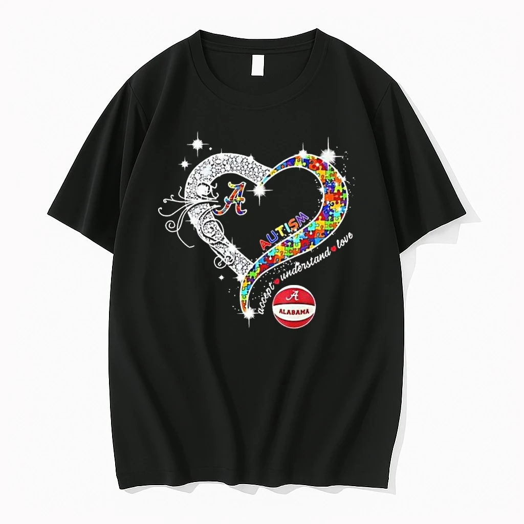 Whatwillwear Teeextra 20251222_122938 45_alabama Crimson Tide Autism Accept Understand Love Heart Diamond Shirts