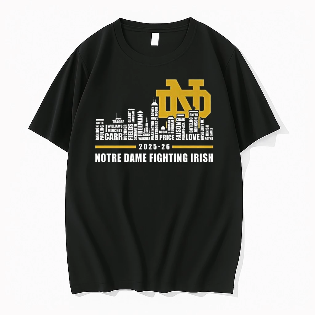Whatwillwear Teeextra 20251222_122938 45_notre Dame Fighting Irish 2025 26 Skyline Names Logo Shirts