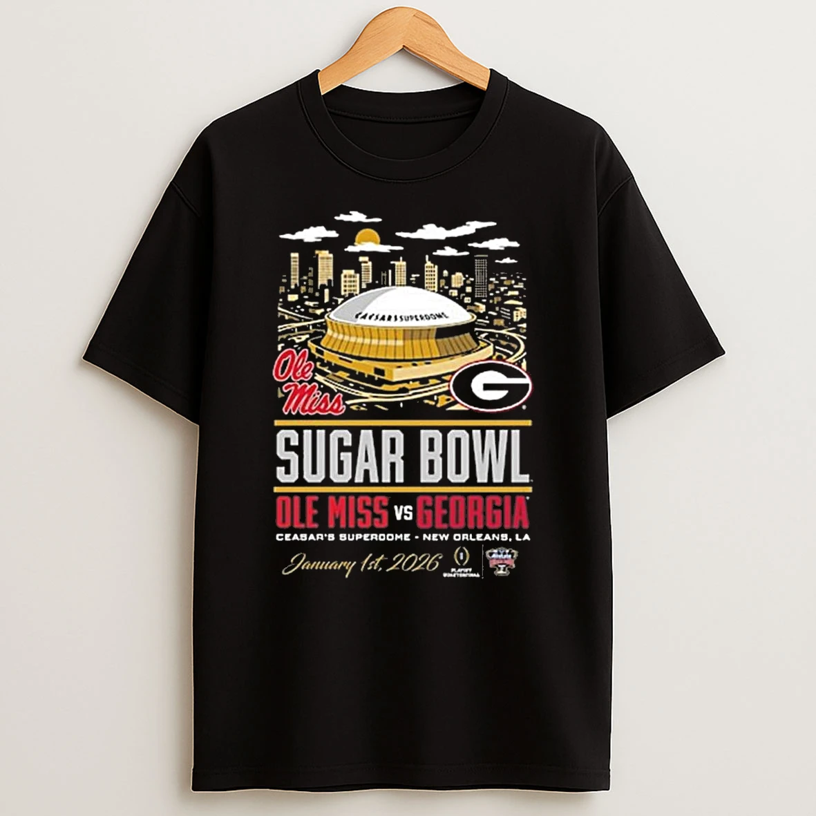 Whatwillwear Teeextra 20251222_130310 42_ole Miss Rebels Vs Georgia Bulldogs Sugar Bowl Caesars Superdome New Orleans La Jan 1st 2026 Shirts