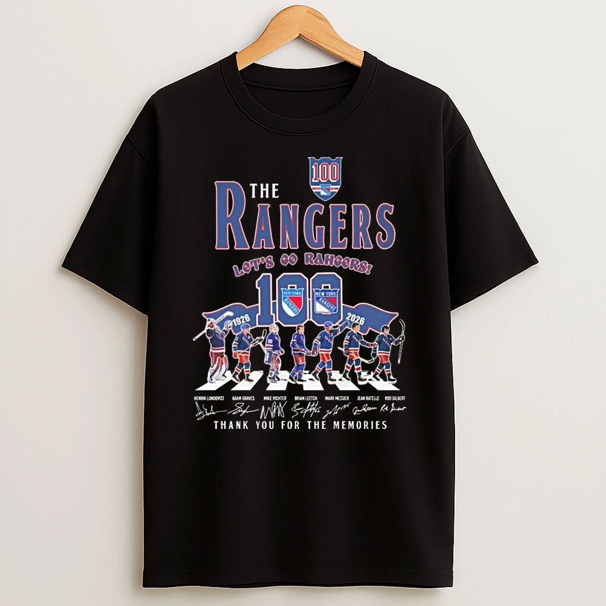 Whatwillwear Teeextra 20251222_130310 42_the New York Rangers Lets Go Rangers 100th 1926 2026 Abbey Road Signatures Thank You For The Memories Shirts