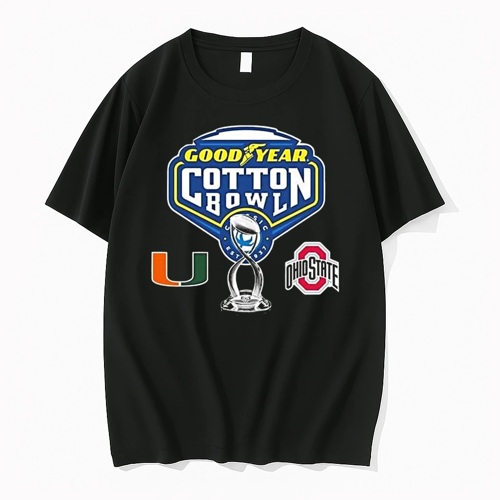 Whatwillwear Teeextra 20251224_131126 16_2025 26 Coca Cola Bowl Season Miami Hurricanes Vs Ohio State Buckeyes Matchup 2025 Goodyear Cotton Bowl Classic On December 31 Shirts