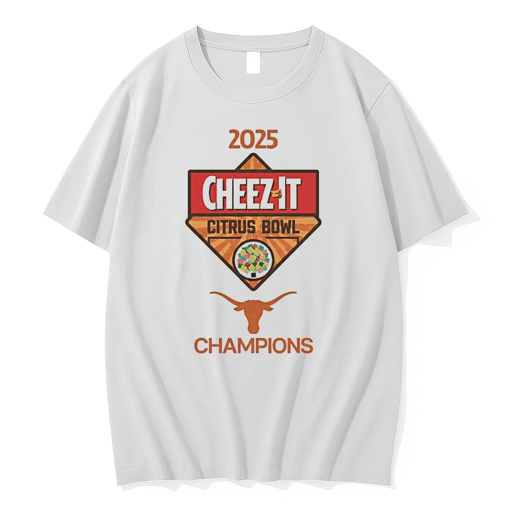 2025 Cheez It Citrus Bowl Champions Texas Longhorns Football Logos Shirts