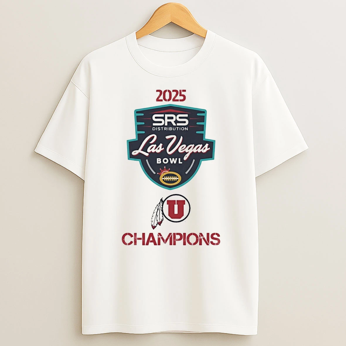 2025 Las Vegas Bowl Champions Utah Utes Football Logos Shirts