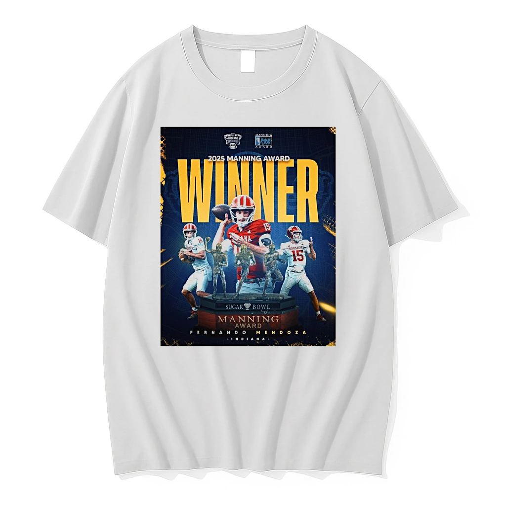 2025 Manning Award Winner Sugar Bowl Fernando Mendoza Indiana Shirts