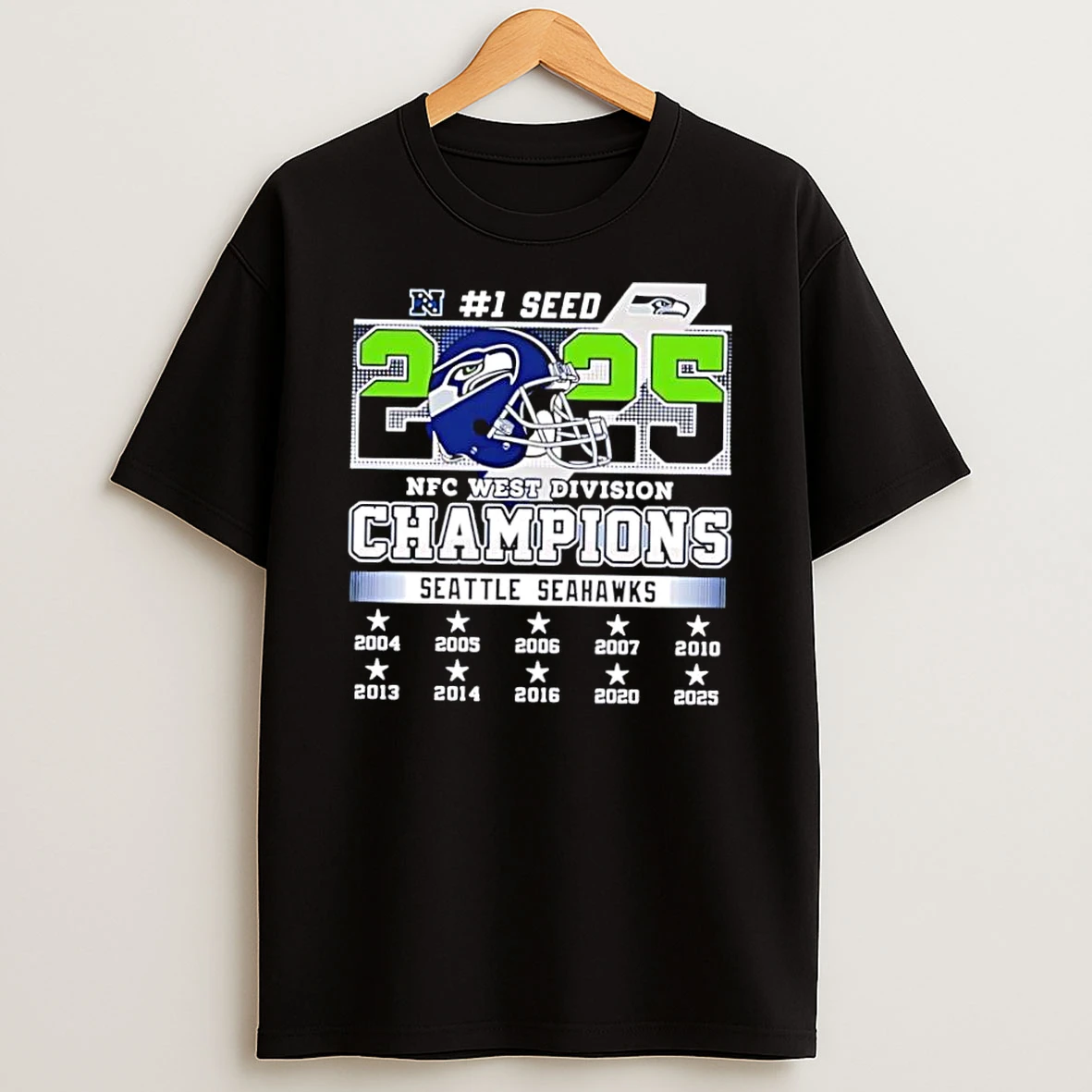 2025 Nfc West Division Champions Seattle Seahawks Shirts