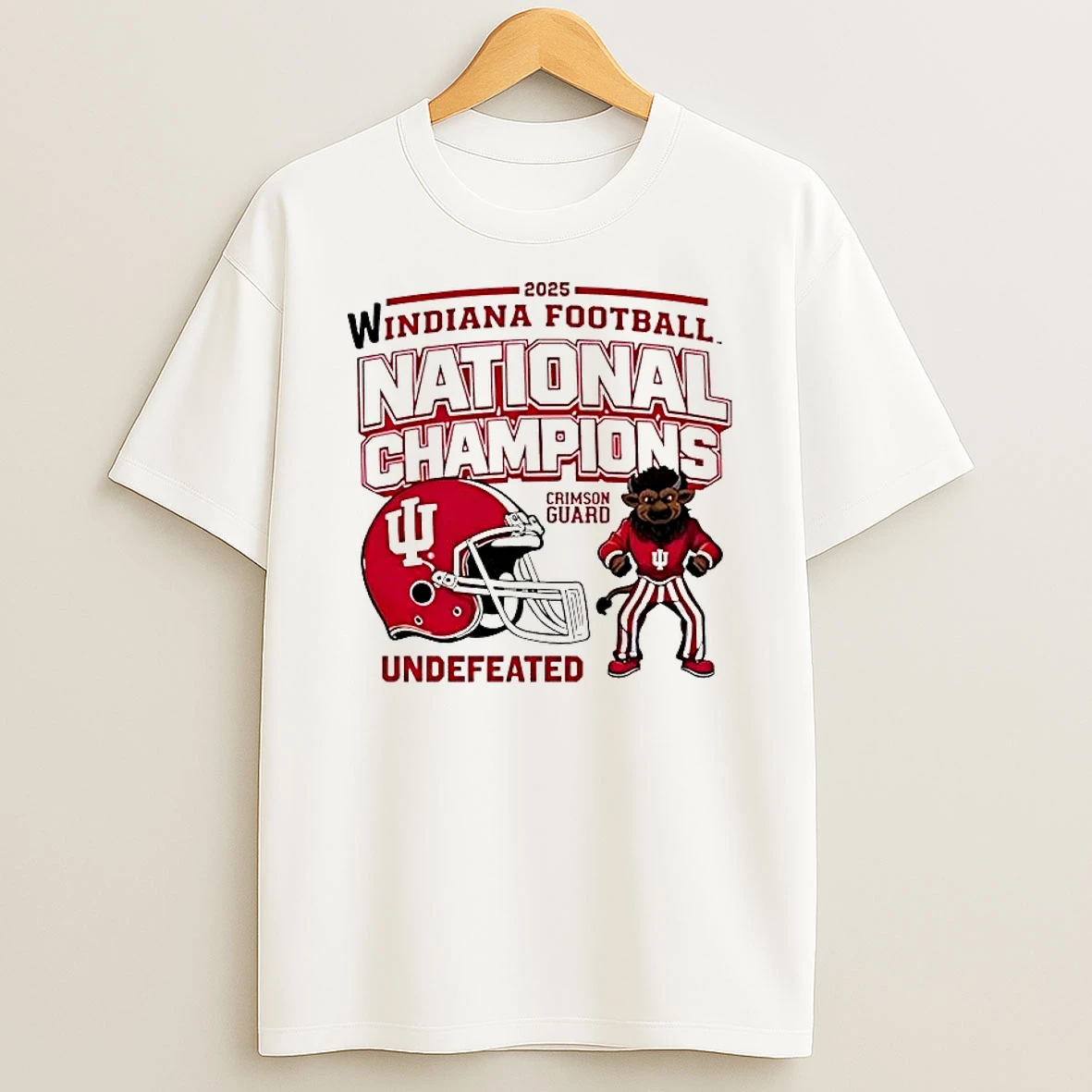 2025 Windiana Football National Champions Indiana Hoosiers Bison Undefeated Shirts