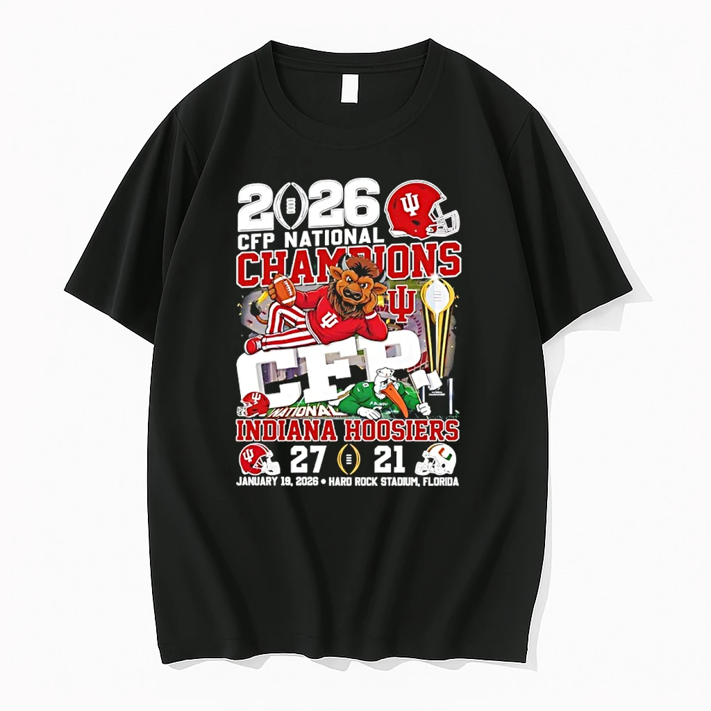 2026 Cfp National Champions Indiana Hoosiers Bison Trophy Shirts