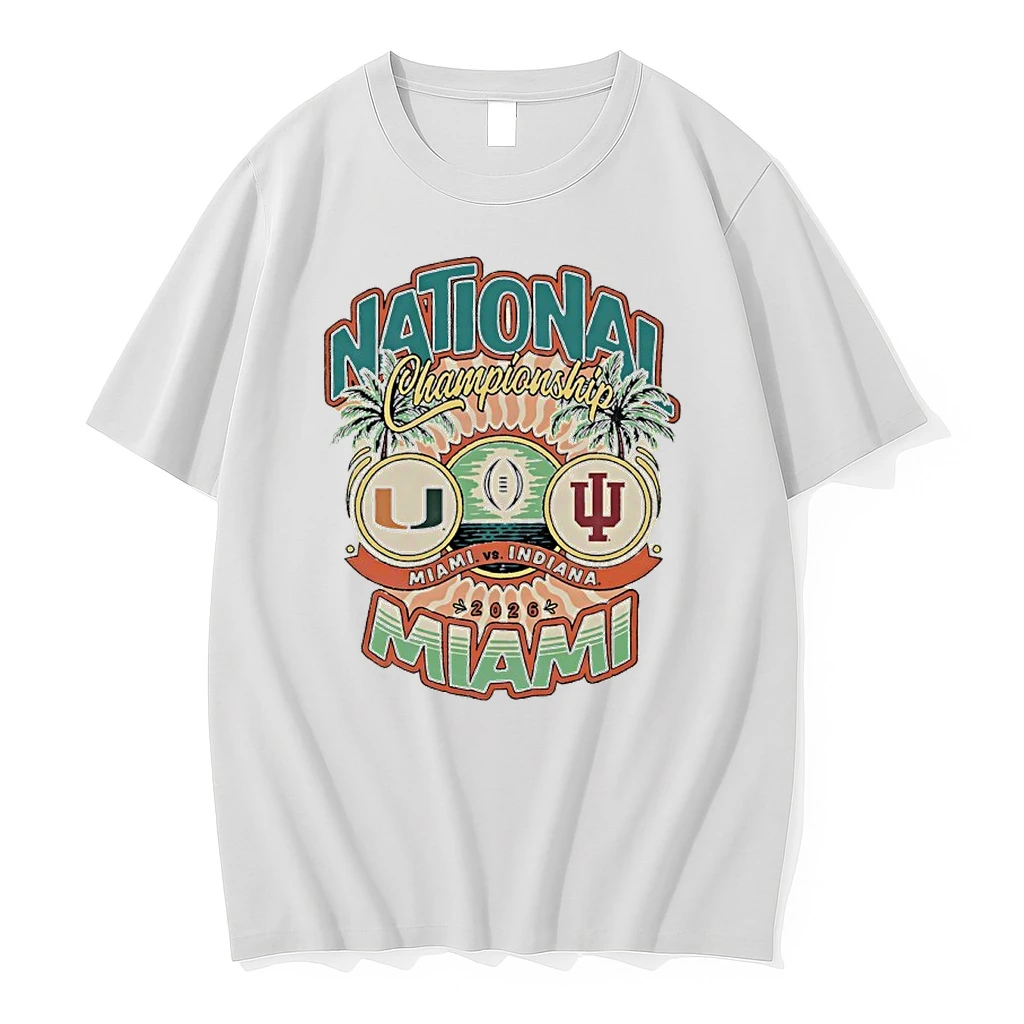 2026 Cfp National Championship Miami Vs Indiana Matchup Shirts