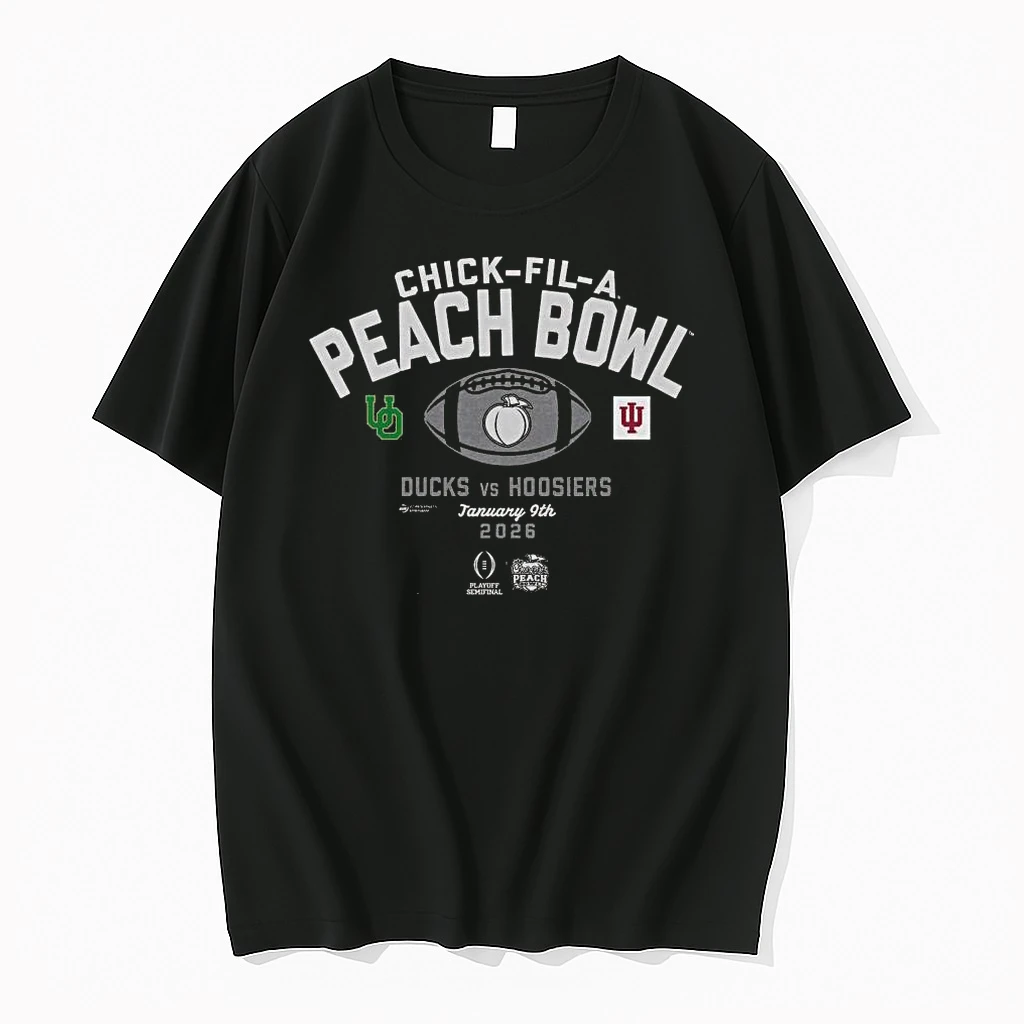 2026 Chick Fil A Peach Bowl 2 Team Ducks Vs Hoosiers Jan 9th 2026 Shirts