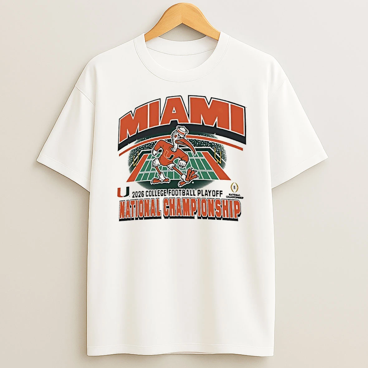 2026 College Football Playoff National Championship Miami Hurricanes Mascot Shirts