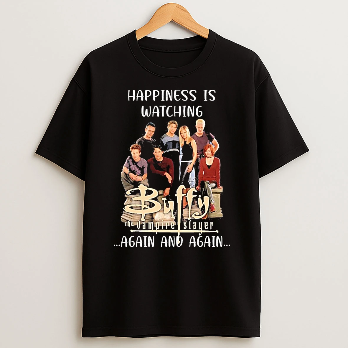 2026 Happiness Is Watching The Vampire Slayer Again And Again Shirts