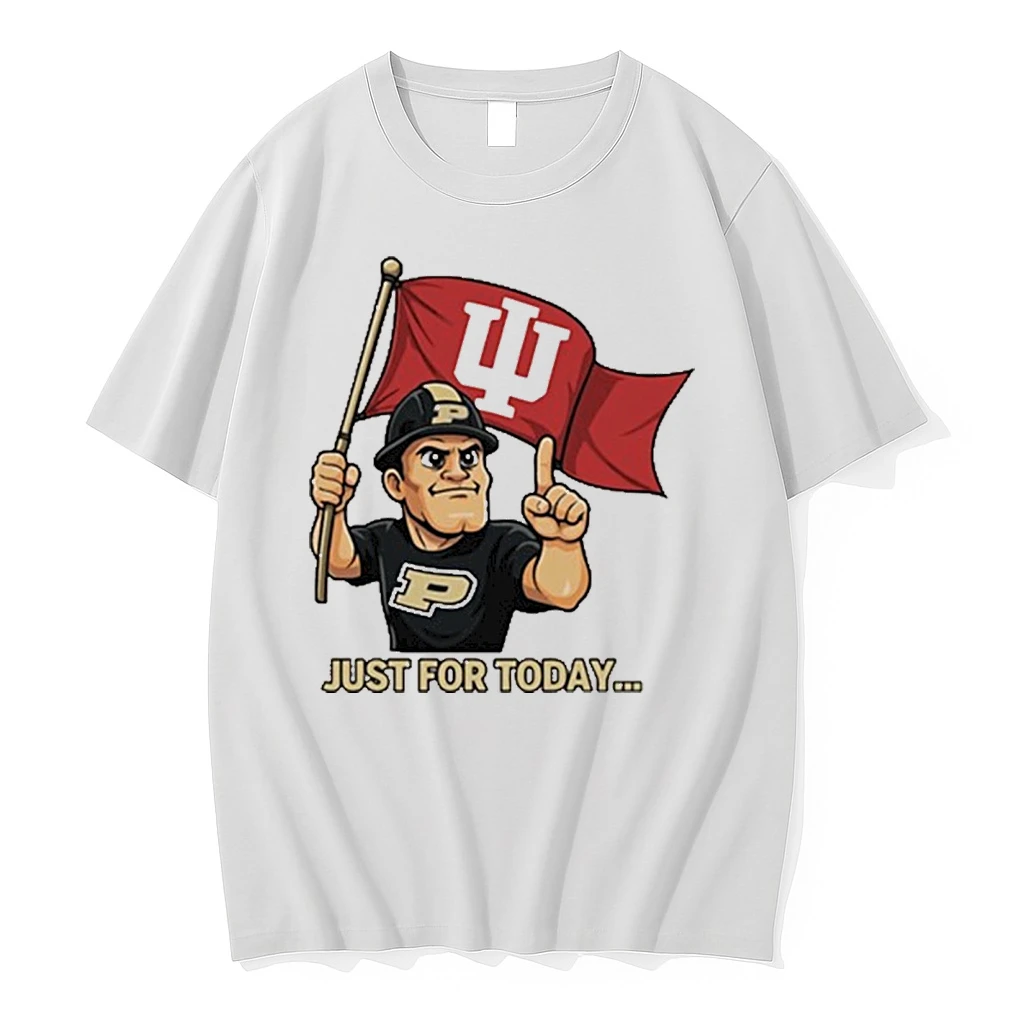 2026 Just For Today Purdue Pete With Flag Indiana Hoosiers Shirts