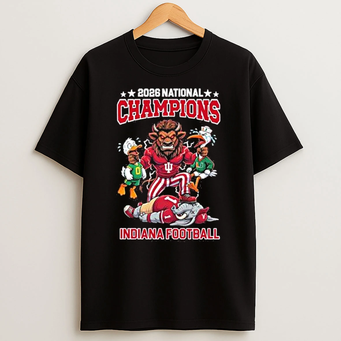 2026 National Champions Indiana Hoosiers Beat Ducks Bama And Canes Shirts