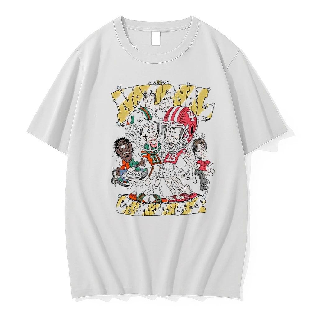 2026 National Championship Miami Hurricanes Vs Indiana Hoosiers Caricature Shirts