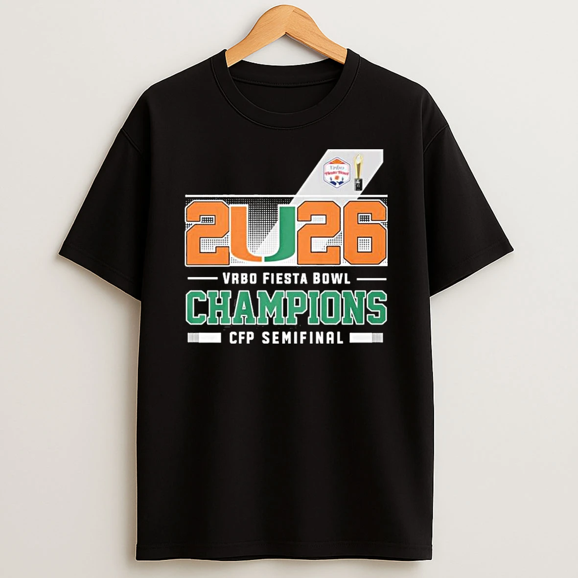 2026 Vrbo Fiesta Bowl Champions Miami Hurricanes Cfp Semifinal Shirts