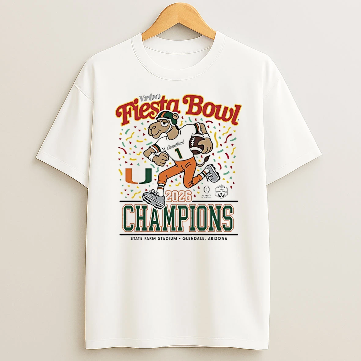 2026 Vrbo Fiesta Bowl Champions Miami Hurricanes Shirts