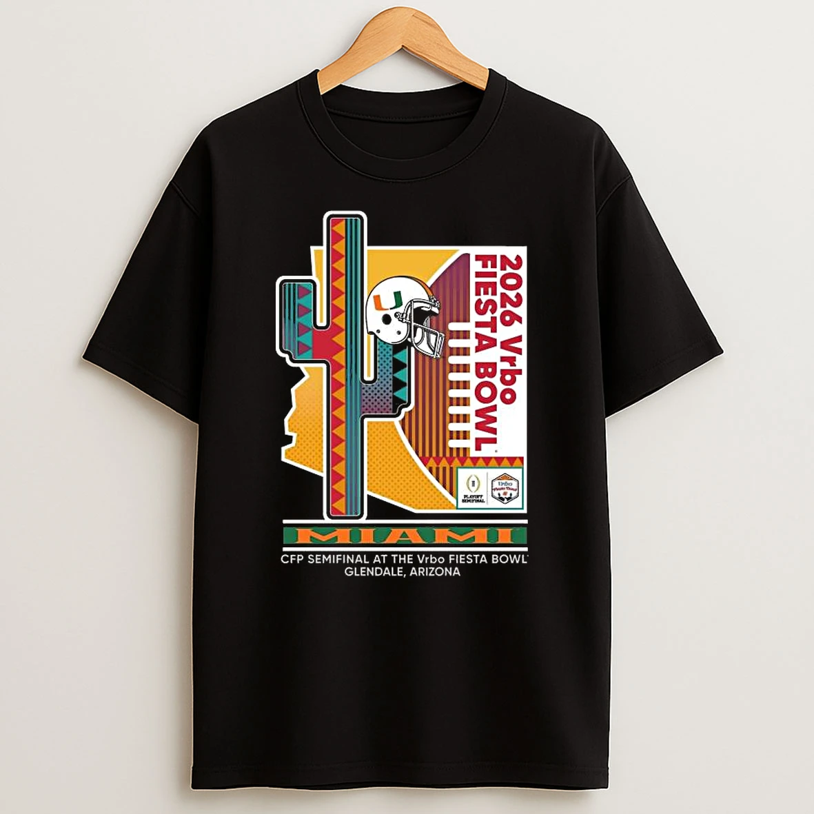 2026 Vrbo Fiesta Bowl Miami Hurricanes Cfp Semifinal Prick 6 Shirts