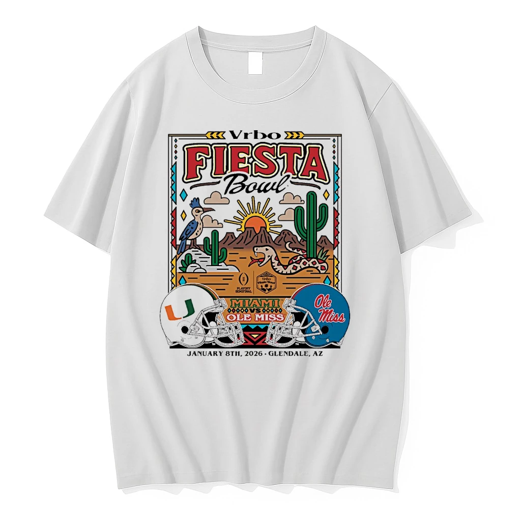 2026 Vrbo Fiesta Bowl Miami Vs Ole Miss Matchup Desert Dudes Glendale Az Shirts