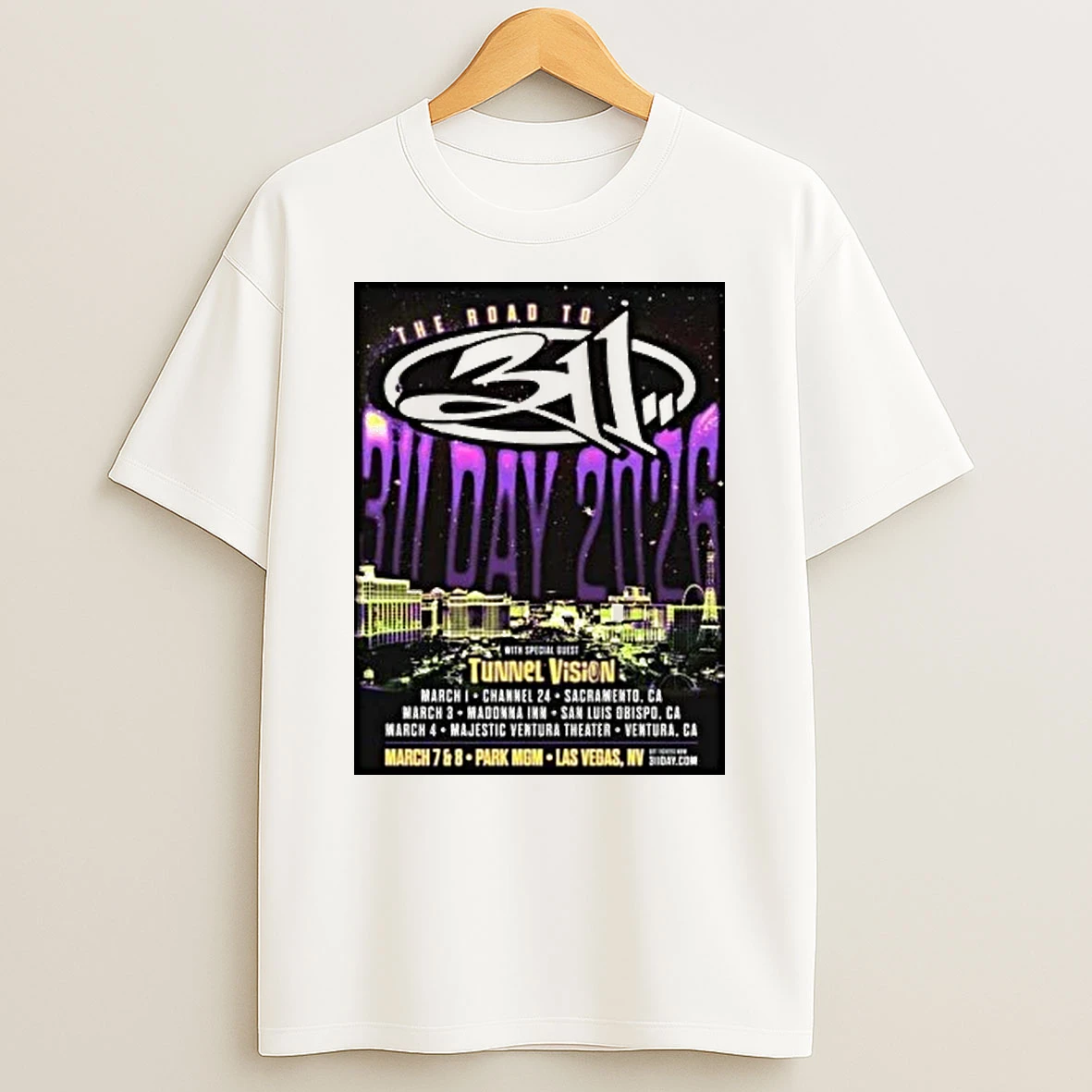 311 The Road To 311 Day 2026 On March In California And Las Vegas Shirts