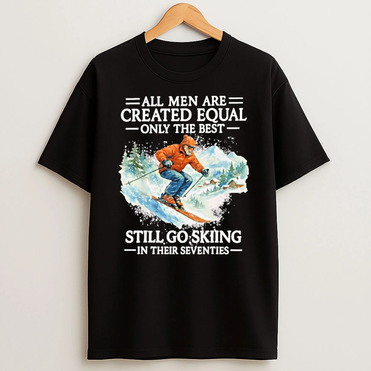 70th Birthday Skier Gifts Man 70 Years Old Skiing Shirts