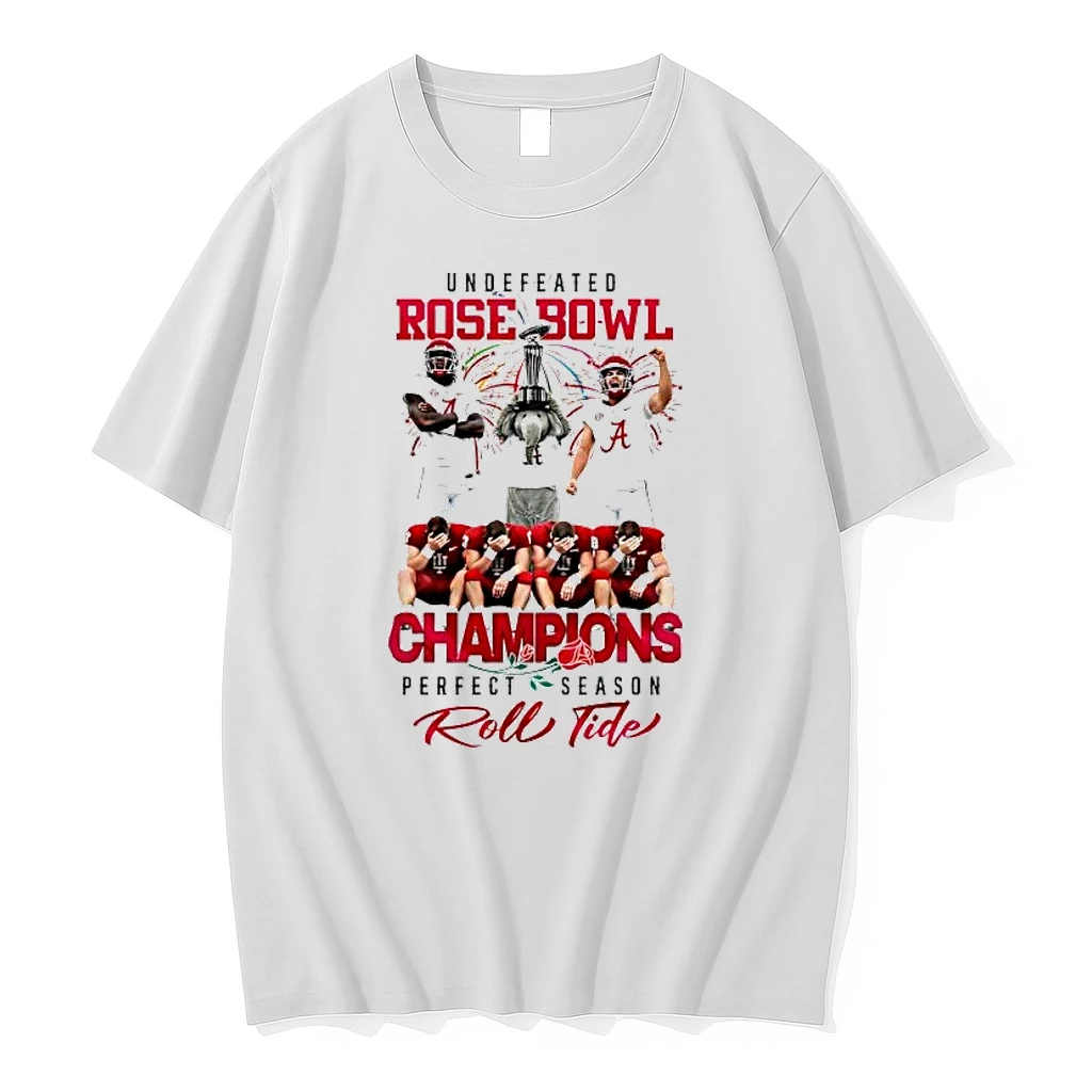 Alabama Crimson Tide 2026 Rose Bowl Champions Perfect Season Roll Tide Shirts