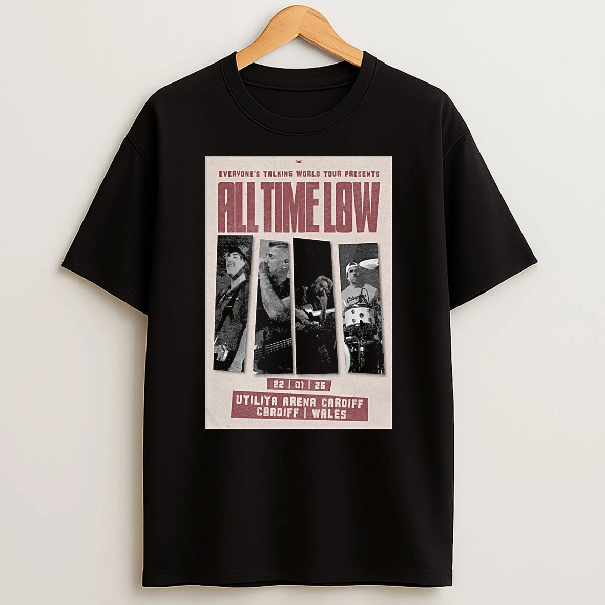 All Time Low January 22 2026 Utilita Arena Cardiff Wales Shirts