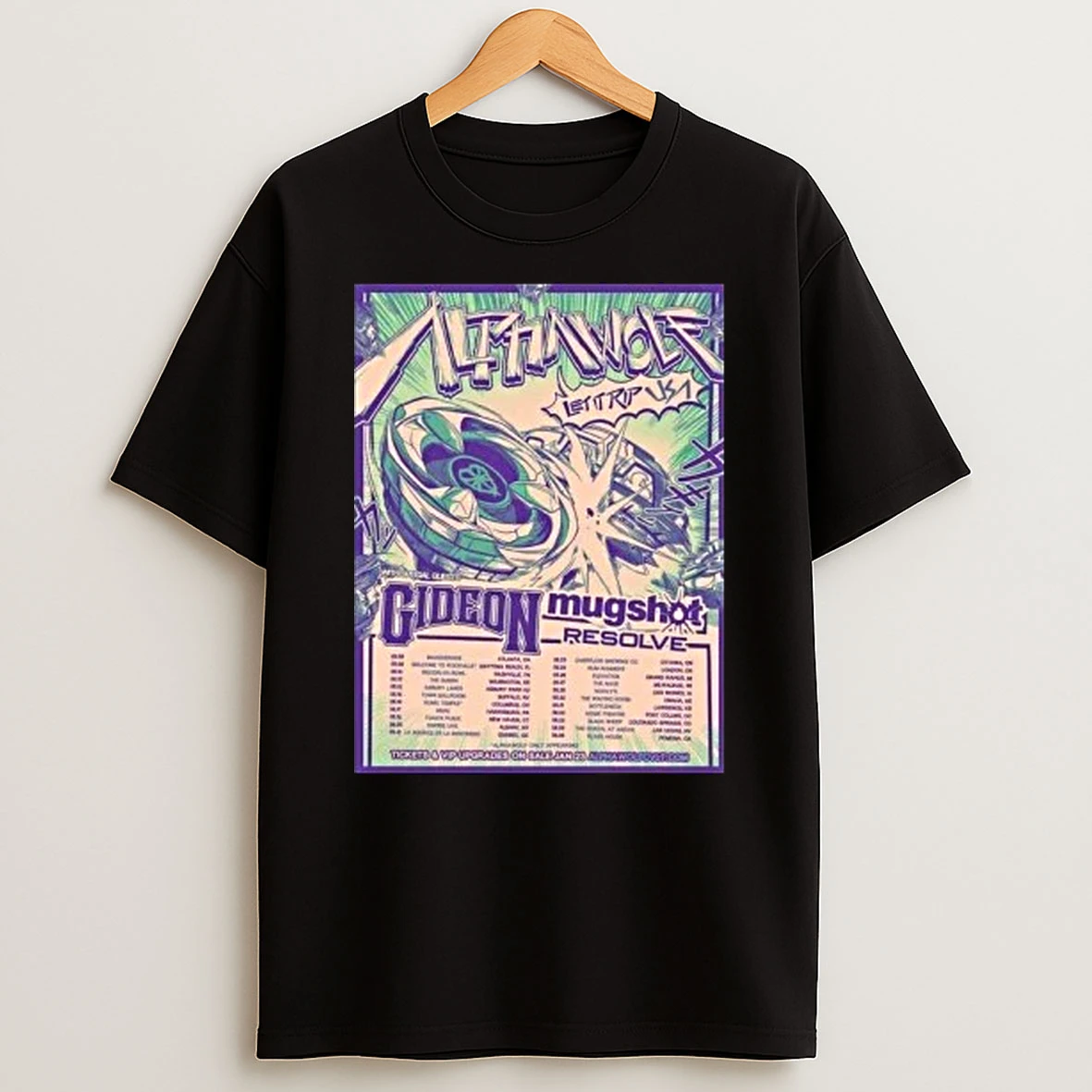 Alpha Wolf Let It Rip Usa 2026 Tour City Shirts