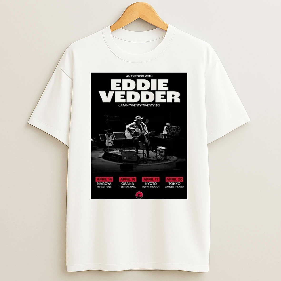 An Evening With Eddie Vedder Japan 2026 Solo Shirts