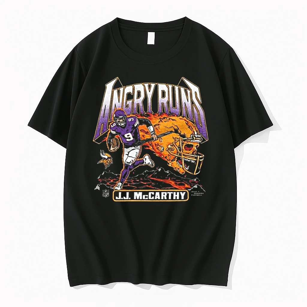 Angry Runs 2025 Vikings J J Mccarthy Shirts