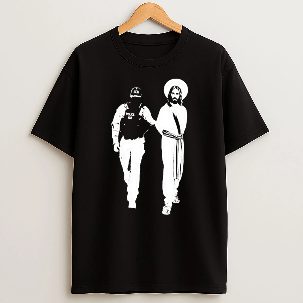 Anti Ice Jesus Arrested Parody Shirts