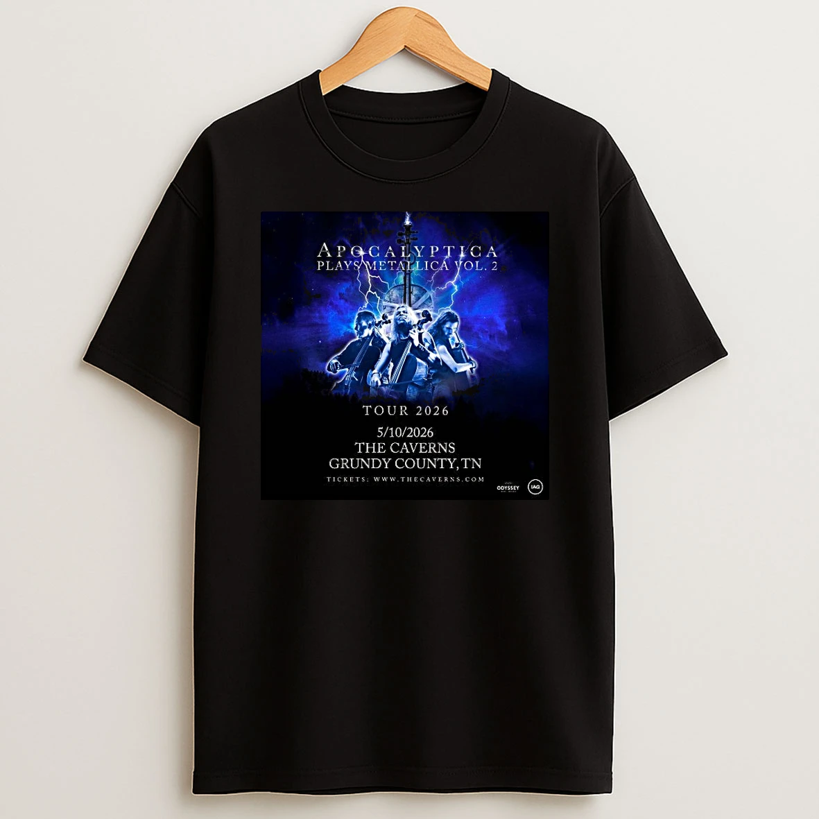Apocalyptica The Caverns May 10 2026 Concert Shirts