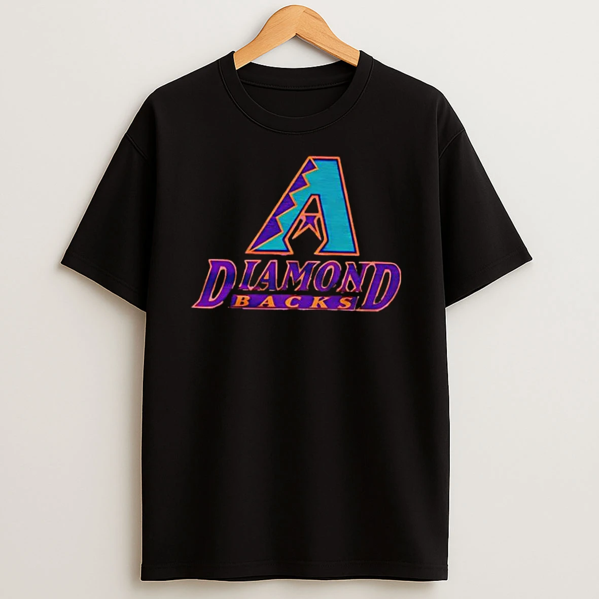 Arizona Diamondbacks Retro Purple And Teal A Snake Logo Diamondbacks Text Baseball Shirts
