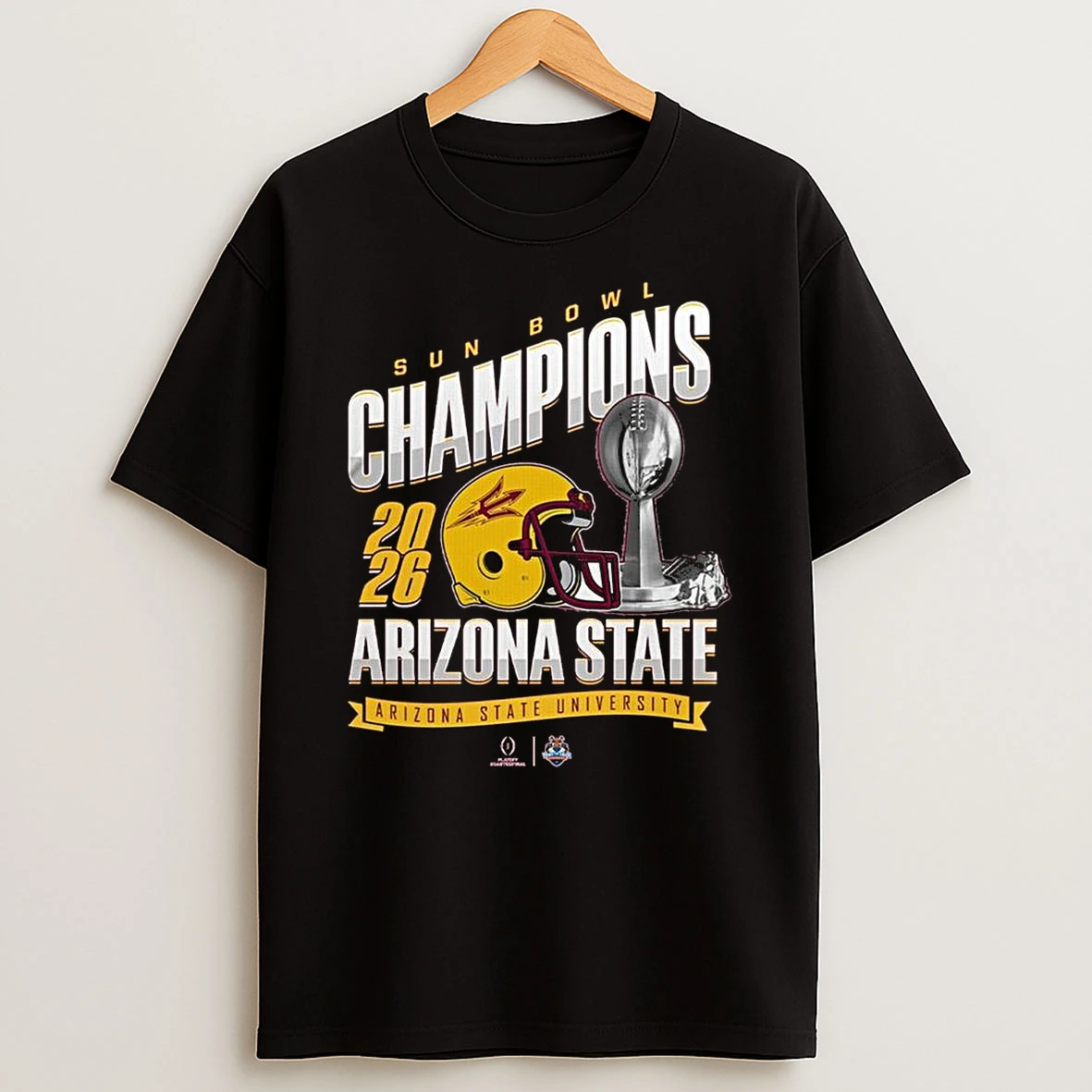 Arizona State Sun Devils Sun Bowl Champions Trophy 2026 Shirts