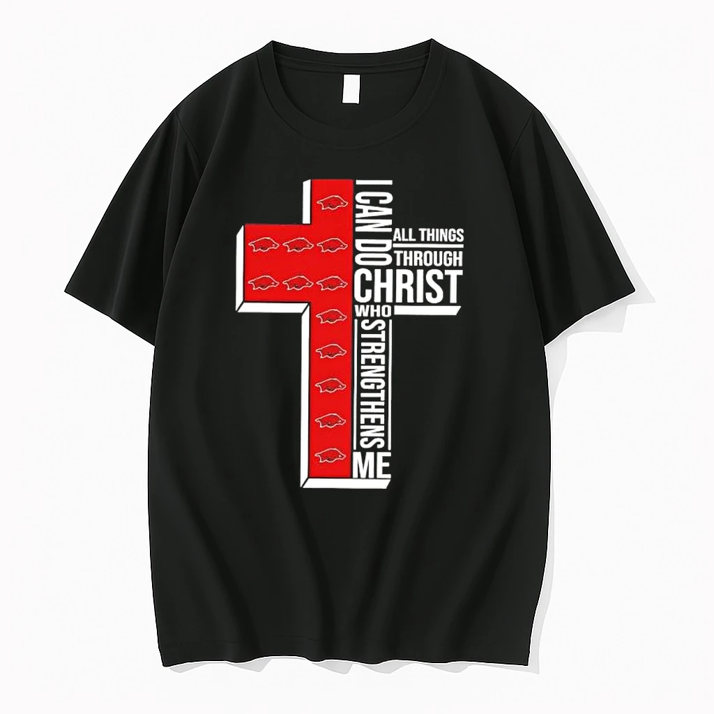 Arkansas Razorback I Can Do All Things Through Christ Shirts