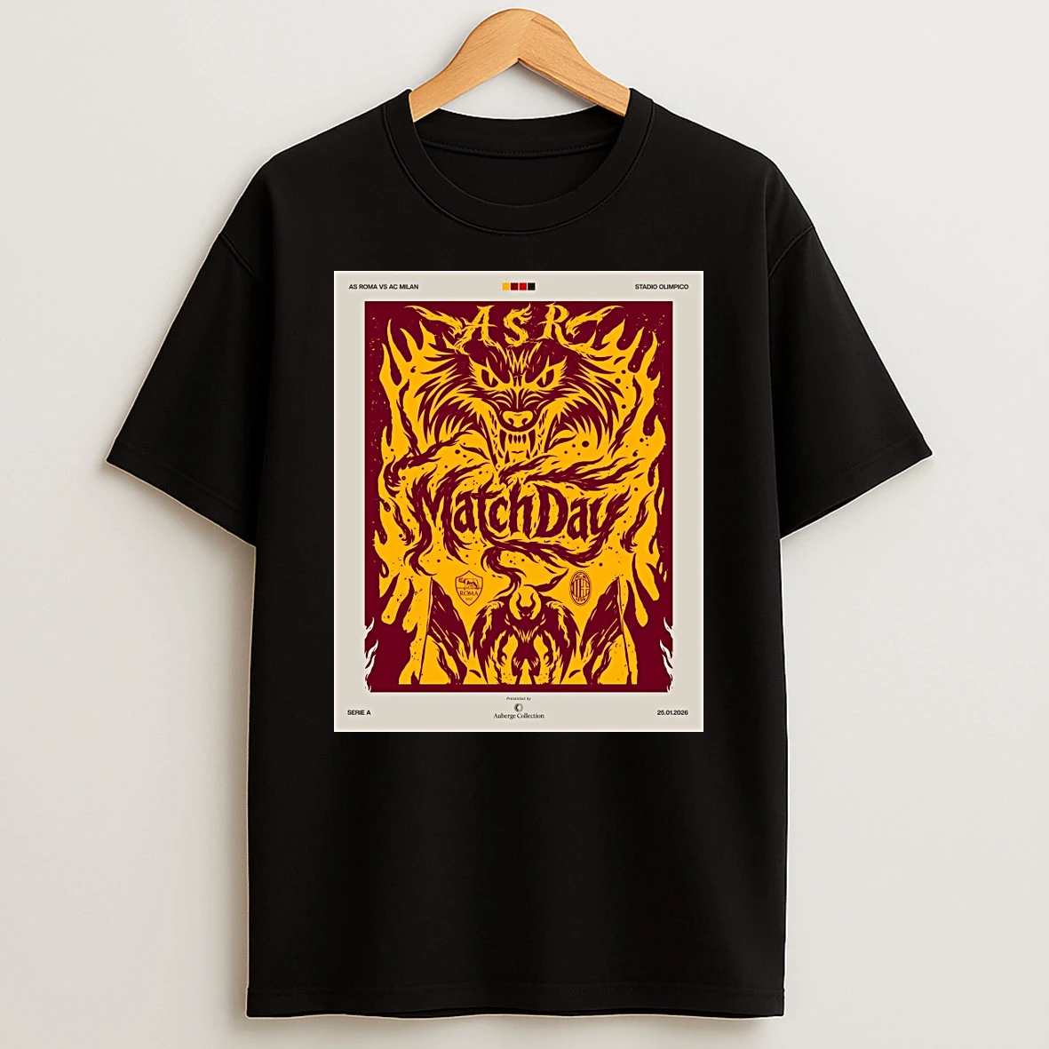 As Roma Vs Ac Milan January 25 2026 Auberge Collection Shirts