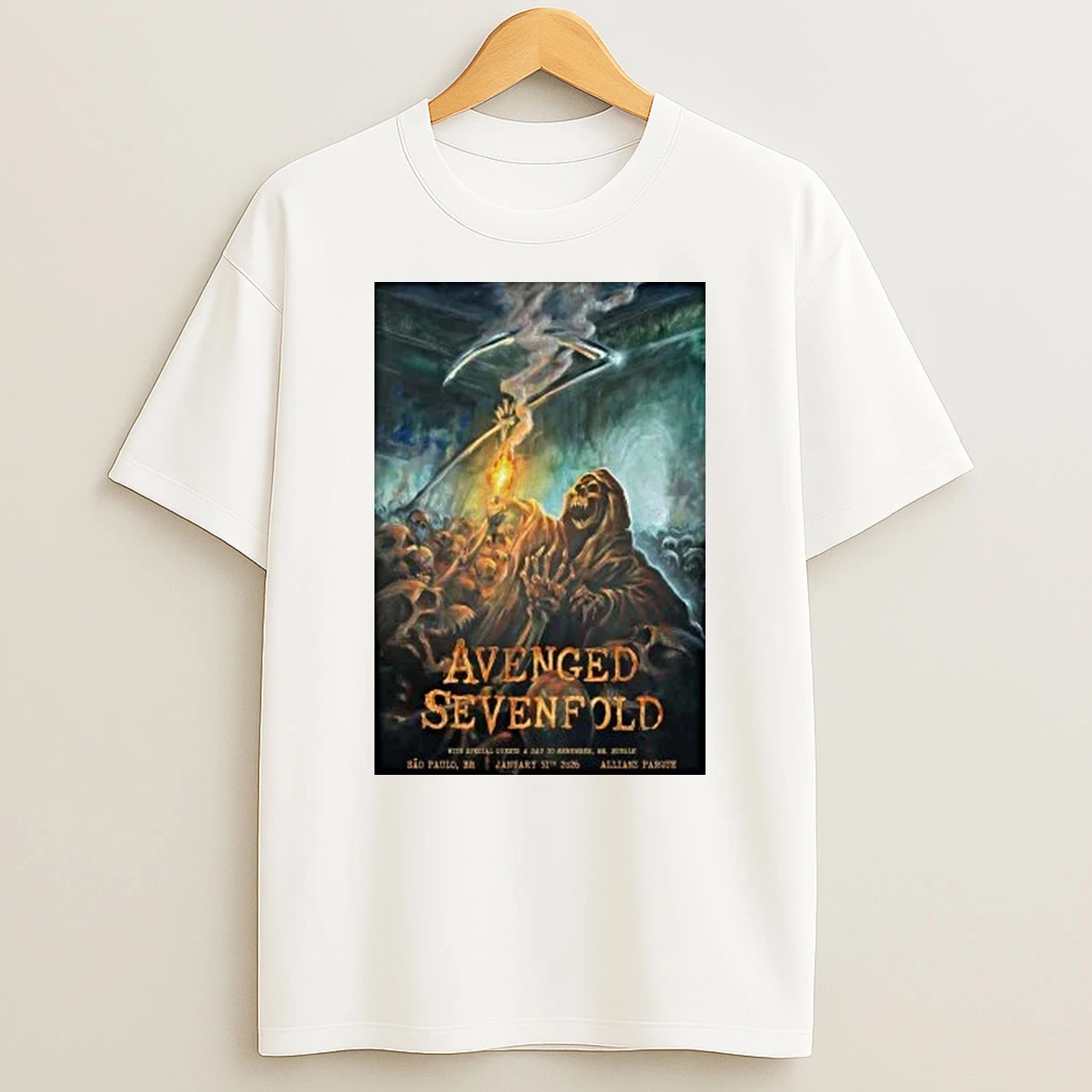 Avenged Sevenfold 1 31 2026 Sao Paulo Brazil Shirts