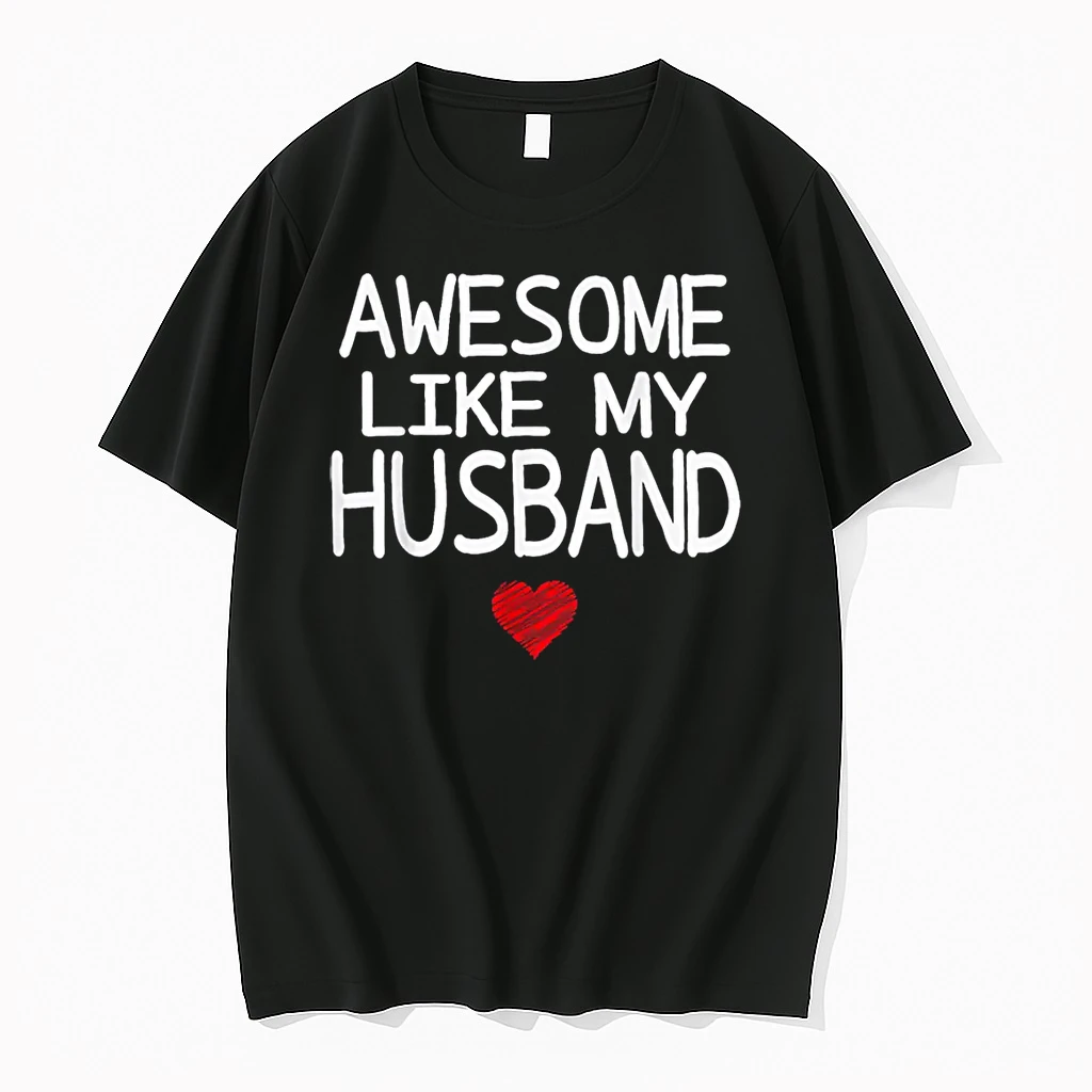 Awesome Like My Husband Heart Graphic Valentine Season Shirts