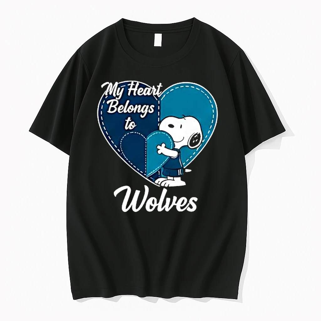 Awesome Minnesota Timberwolves X Snoopy Cartoon Valentine 2026 Shirts