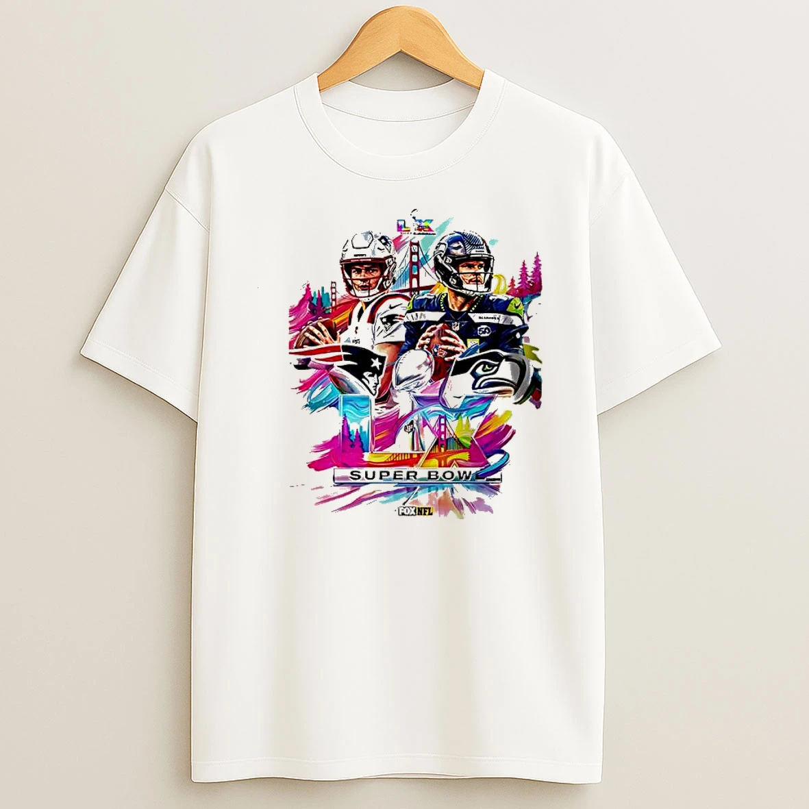 Awesome Super Bowl Lx Seattle Seahawk Vs New England Patriots 2025 26 Shirts