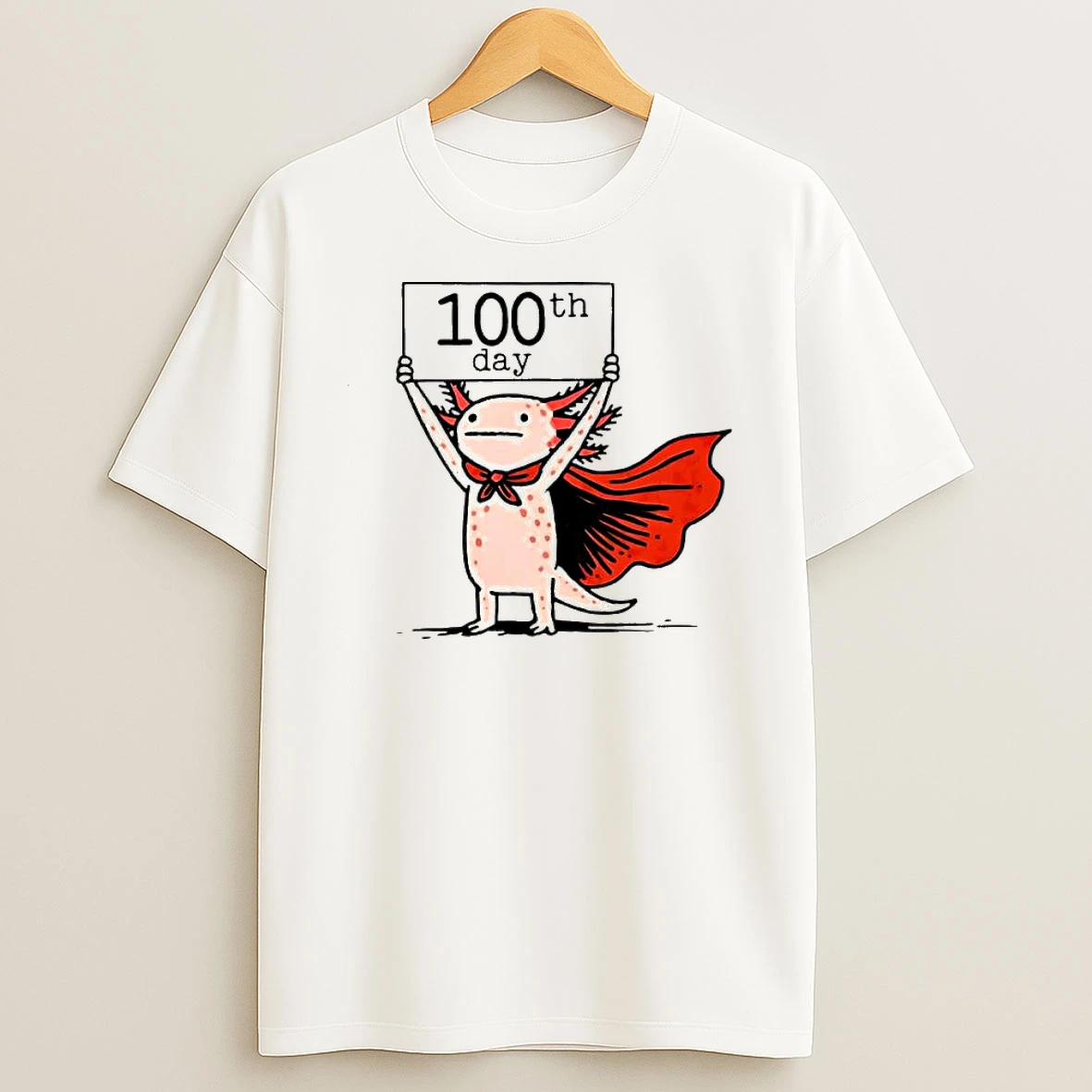 Axolotl 100 Days Of School Shirts