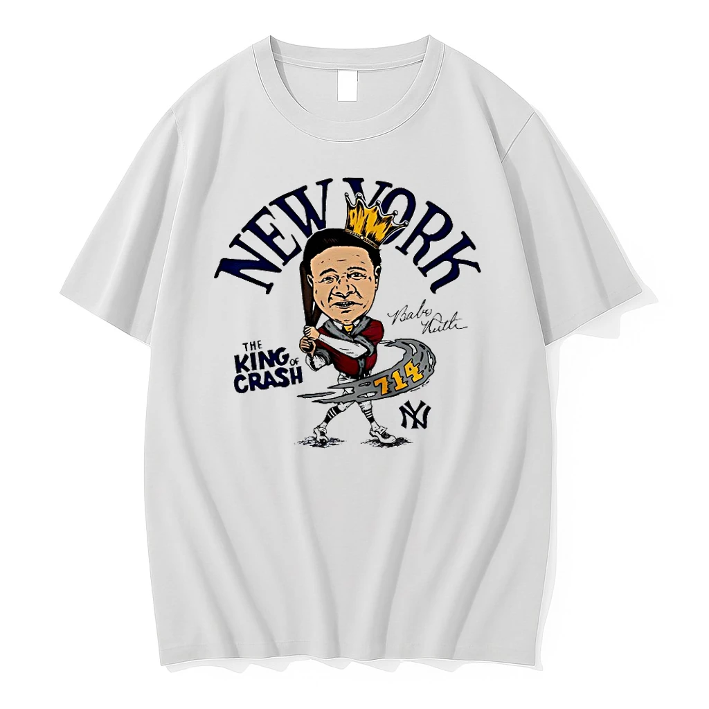 Babe Ruth New York Yankees The King Of Crash Caricatures Shirts