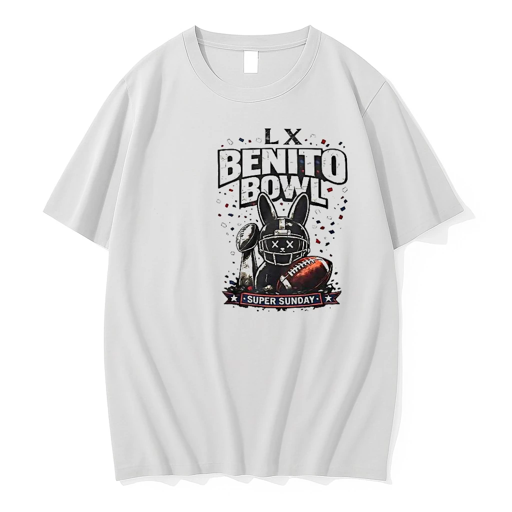 Bad Bunny Benito Bowl Team Benito 2026 Super Bowl Lx Trophy Woman Shirts